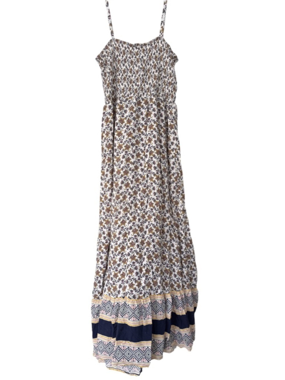 Women's Lily Rose Maxi Dress XXL White Brown Floral - Picture 2 of 6